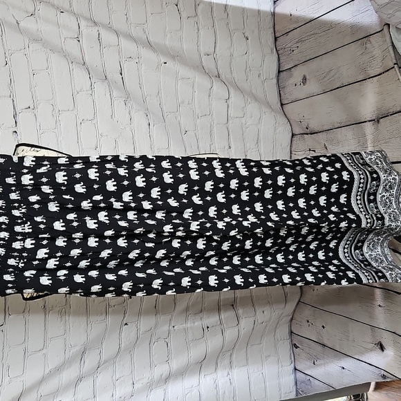 Forever 21 Elephant Print Palazzo Pants Size Small - Picture 5 of 7